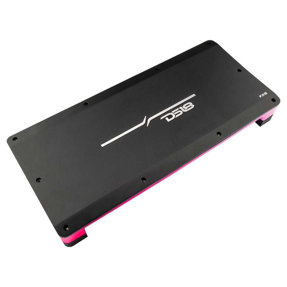 DS18 FX6 Flush Mount / Surface Mount 6 Channel Class D Amplifier With Acrylic Cover for Custom Installation 6 X 180 Watts RMS @ 4 Ohm