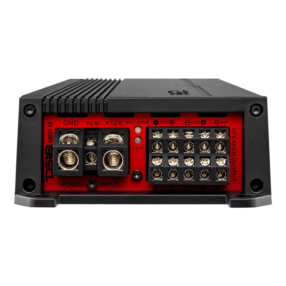 DS18 G4000.5D GEN-X 5-Channel Class D Amplifier | 4 x 130W RMS @ 4-Ohm + 1 x 900W RMS @ 1-Ohm