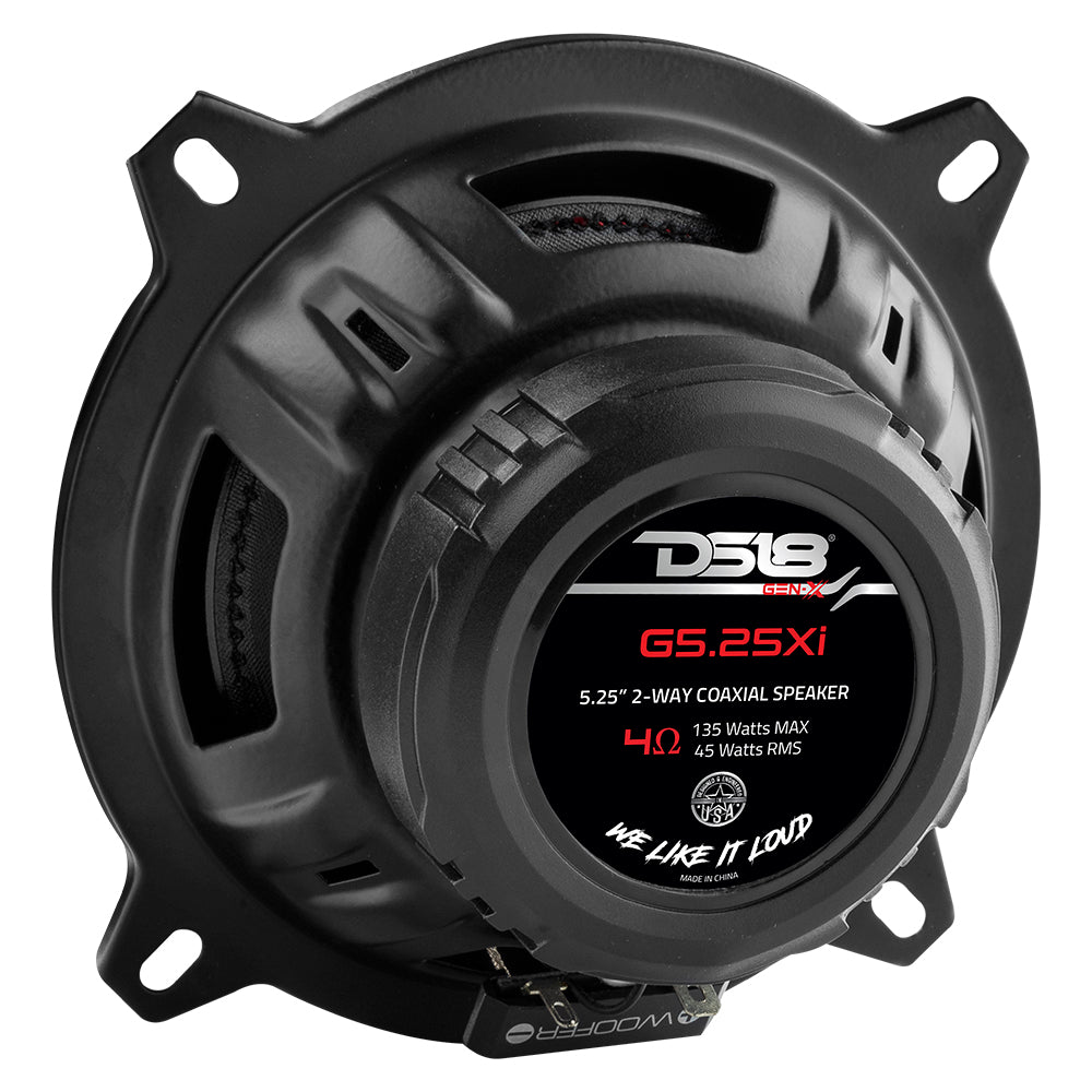 DS18 G5.25XI GEN-X 5.25" 2-Way Coaxial Speakers 45 Watts Rms 4-Ohm