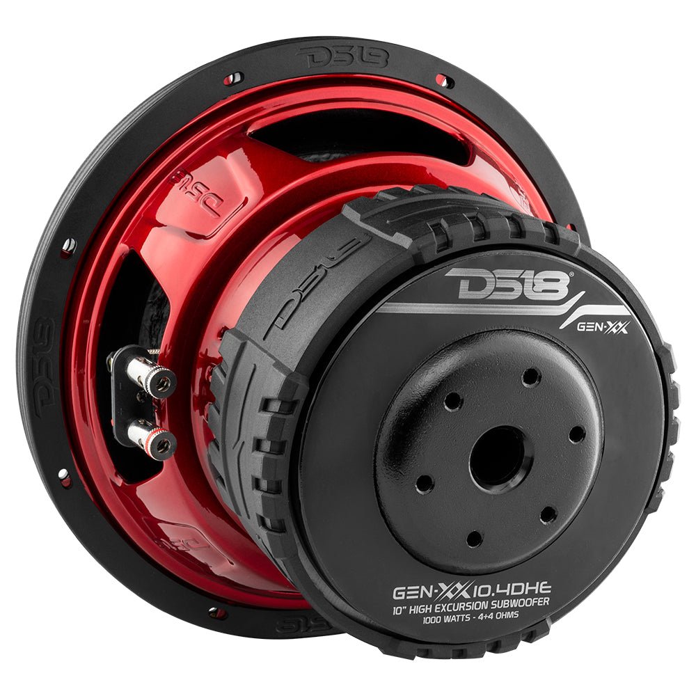 DS18 GEN-XX10.4DHE GEN-XX 10" High Excursion Subwoofer Double Stacked Magnets 500 Watts Rms DVC 4-Ohm