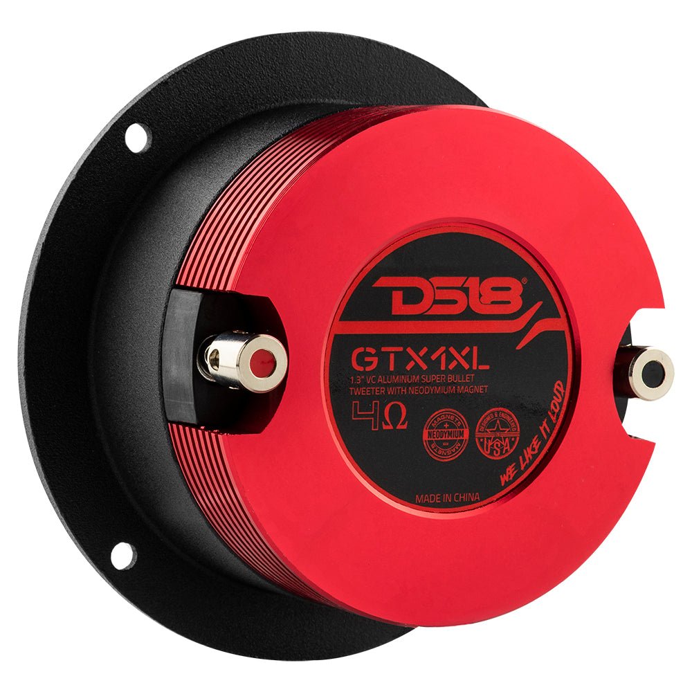 DS18 GTX1XL 3.75" Die Cast Compression Neodymium Super Bullet Tweeter 1.3" Aluminum | 160W RMS 4-Ohm