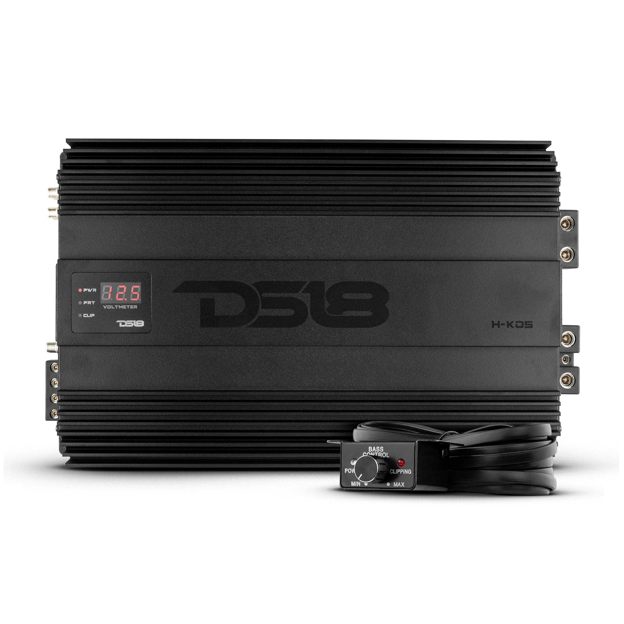 DS18 H-KO5 HOOLIGAN KO 1-Channel Amplifier with Voltmeter 5000 Watts Rms @ 1-Ohm Made In Korea