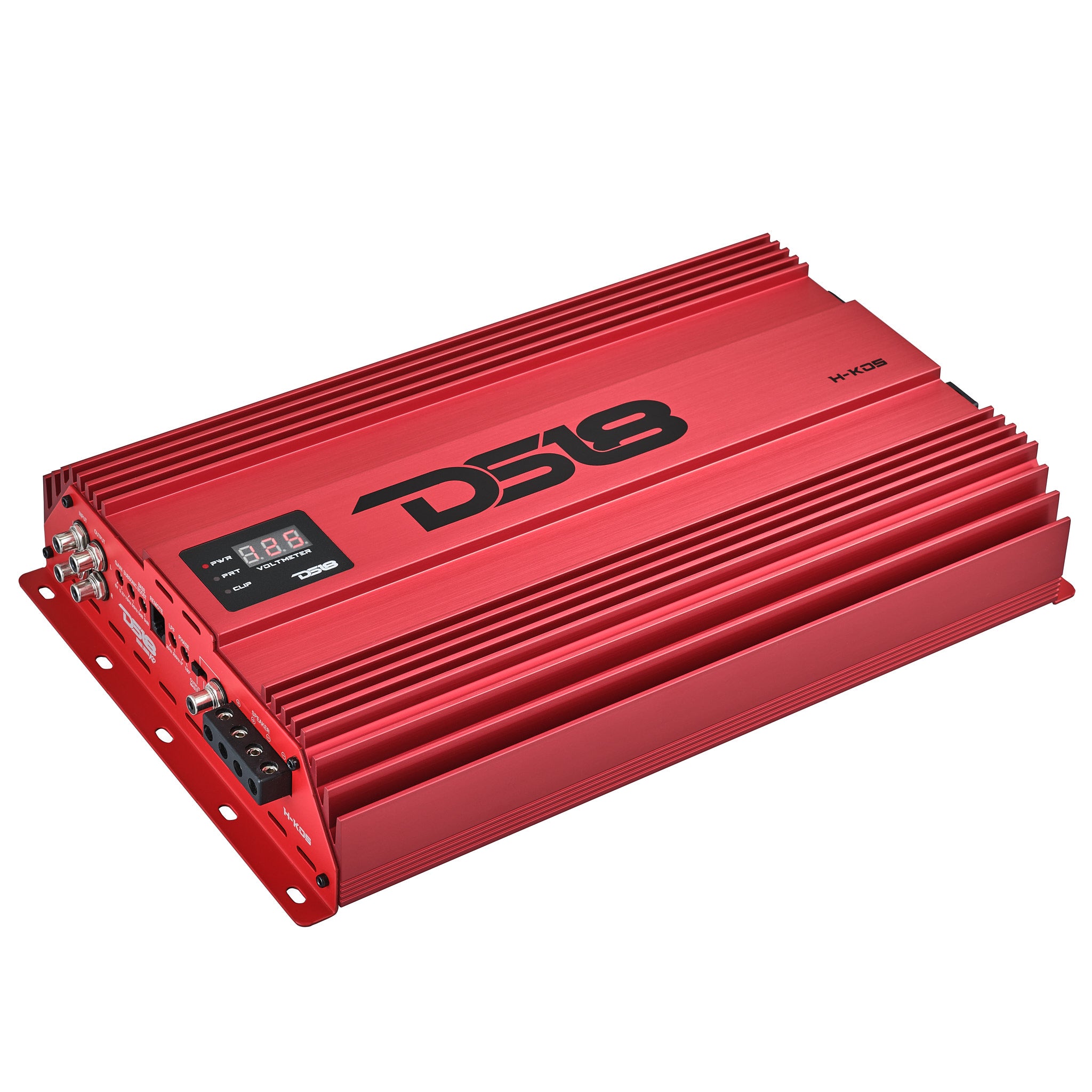 DS18 H-KO5/RD HOOLIGAN KO 1-Channel Amplifier with Voltmeter 5000 Watts Rms @ 1-Ohm Made In Korea