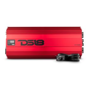 DS18 H-KO10/RD HOOLIGAN KO Red 1-Channel Amplifier with Voltmeter 10000 Watts Rms @ 1-Ohm Made In Korea