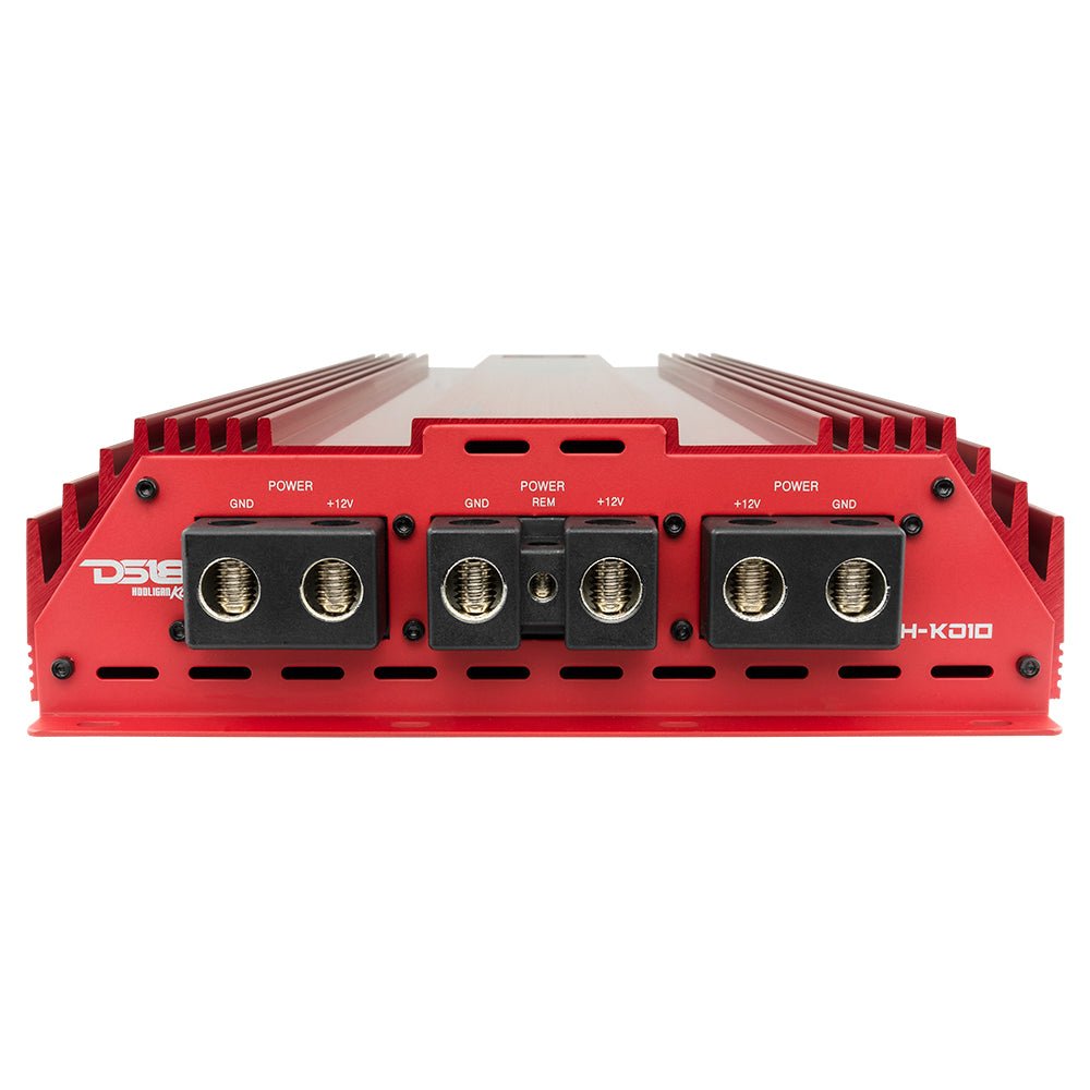DS18 H-KO10/RD HOOLIGAN KO Red 1-Channel Amplifier with Voltmeter 10000 Watts Rms @ 1-Ohm Made In Korea