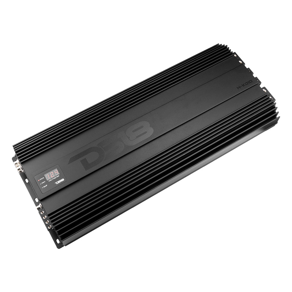 DS18 H-KO10 HOOLIGAN KO Black 1-Channel Amplifier with Voltmeter 10000 Watts Rms @ 1-Ohm Made In Korea