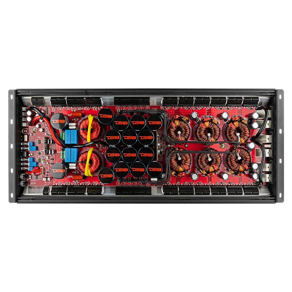 DS18 H-KO10/RD HOOLIGAN KO Red 1-Channel Amplifier with Voltmeter 10000 Watts Rms @ 1-Ohm Made In Korea