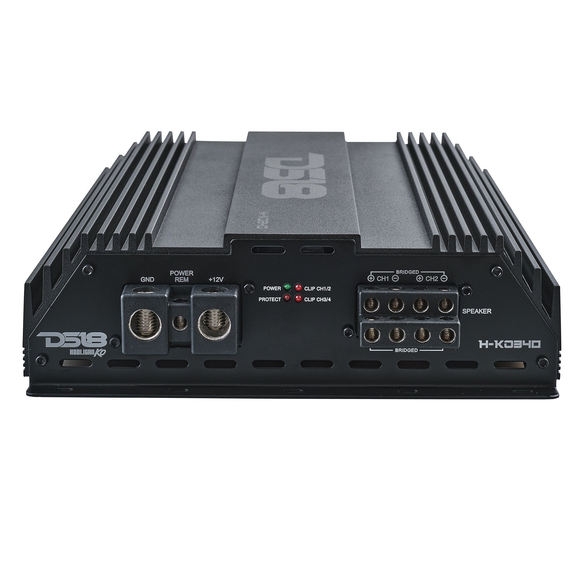 DS18 H-KO340 HOOLIGAN KO Full Range Class D 4-Channel Amplifier 4 x 300 Watts Rms @ 4-Ohm Made In Korea