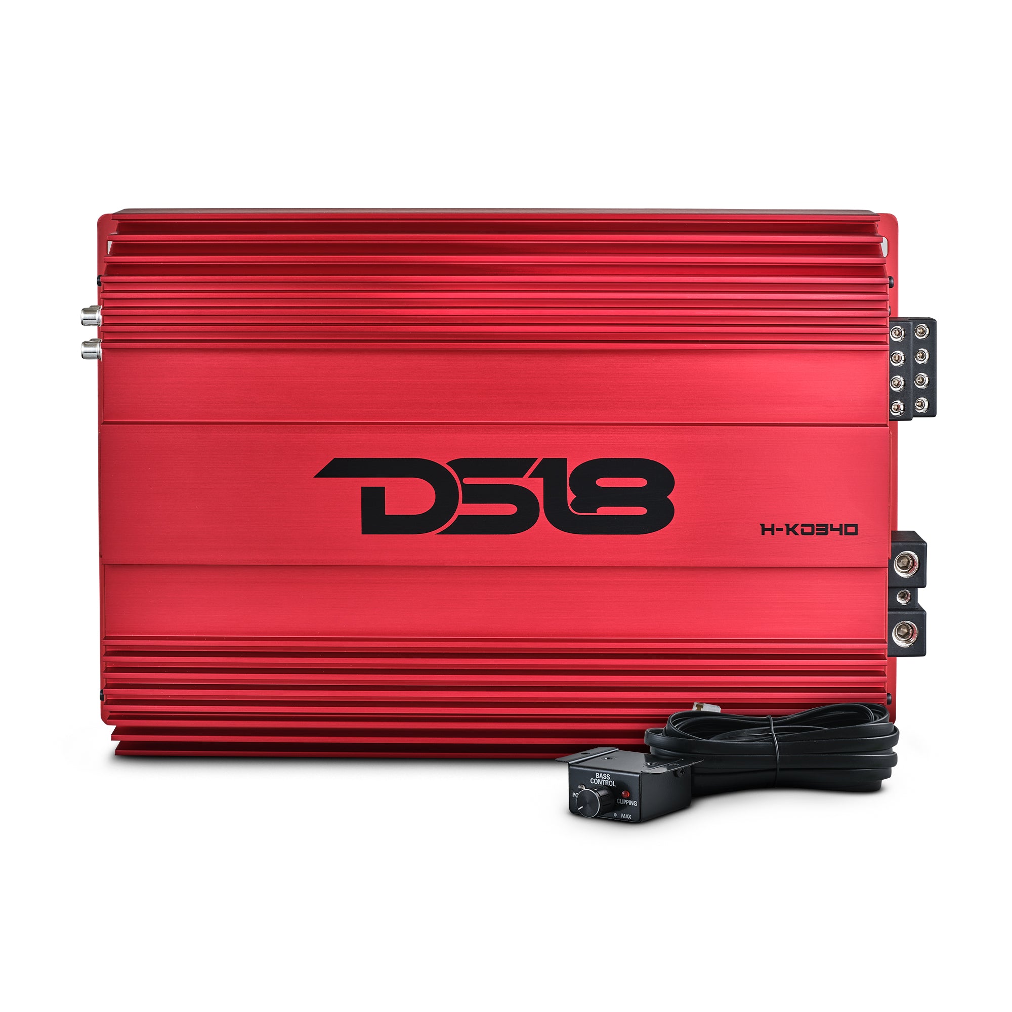 DS18 H-KO340/RD HOOLIGAN KO Full Range Class D 4-Channel Amplifier 4 x 300 Watts Rms @ 4-Ohm Made In Korea
