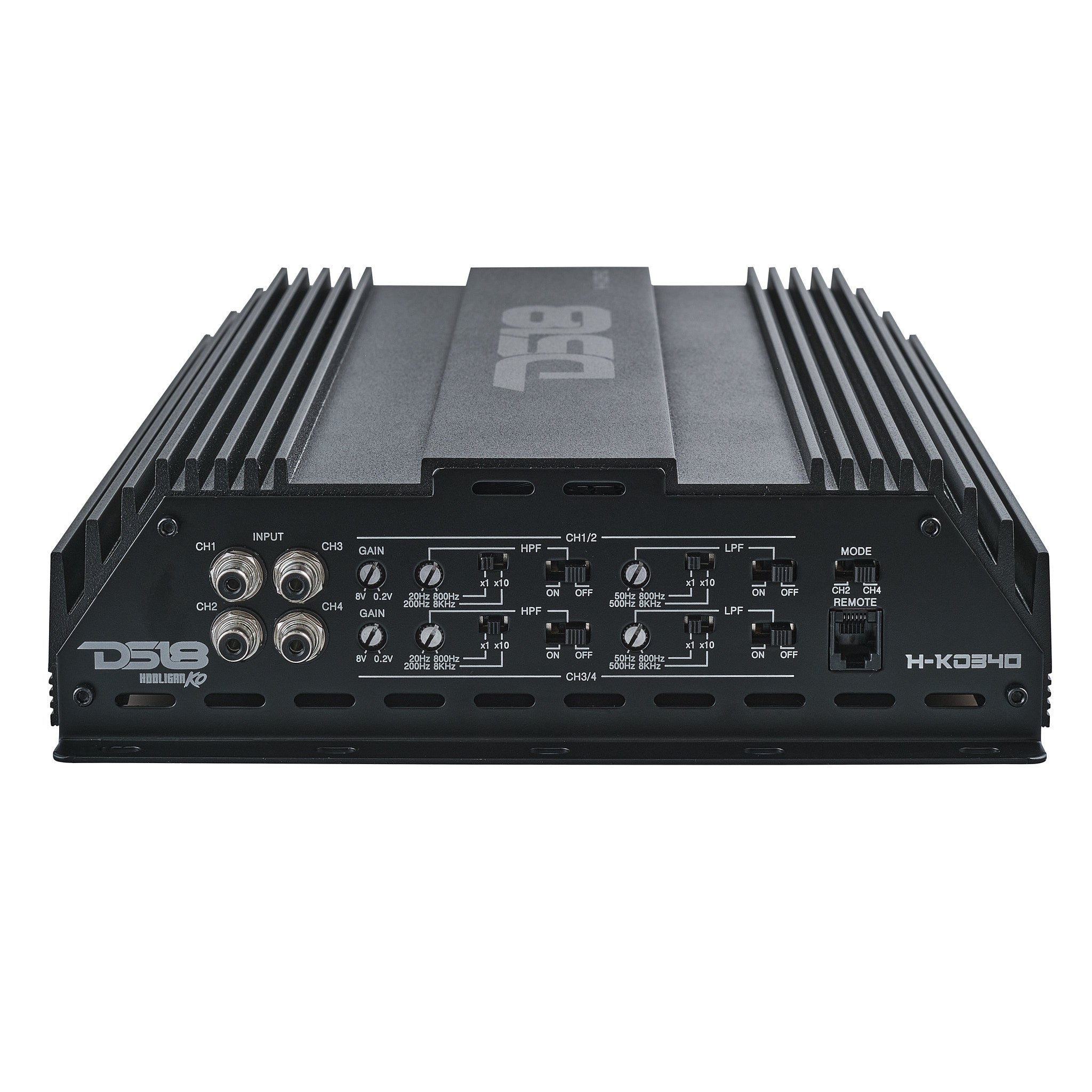 DS18 H-KO340 HOOLIGAN KO Full Range Class D 4-Channel Amplifier 4 x 300 Watts Rms @ 4-Ohm Made In Korea