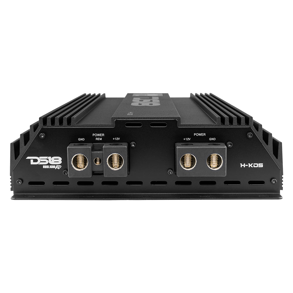 DS18 H-KO5 HOOLIGAN KO 1-Channel Amplifier with Voltmeter 5000 Watts Rms @ 1-Ohm Made In Korea