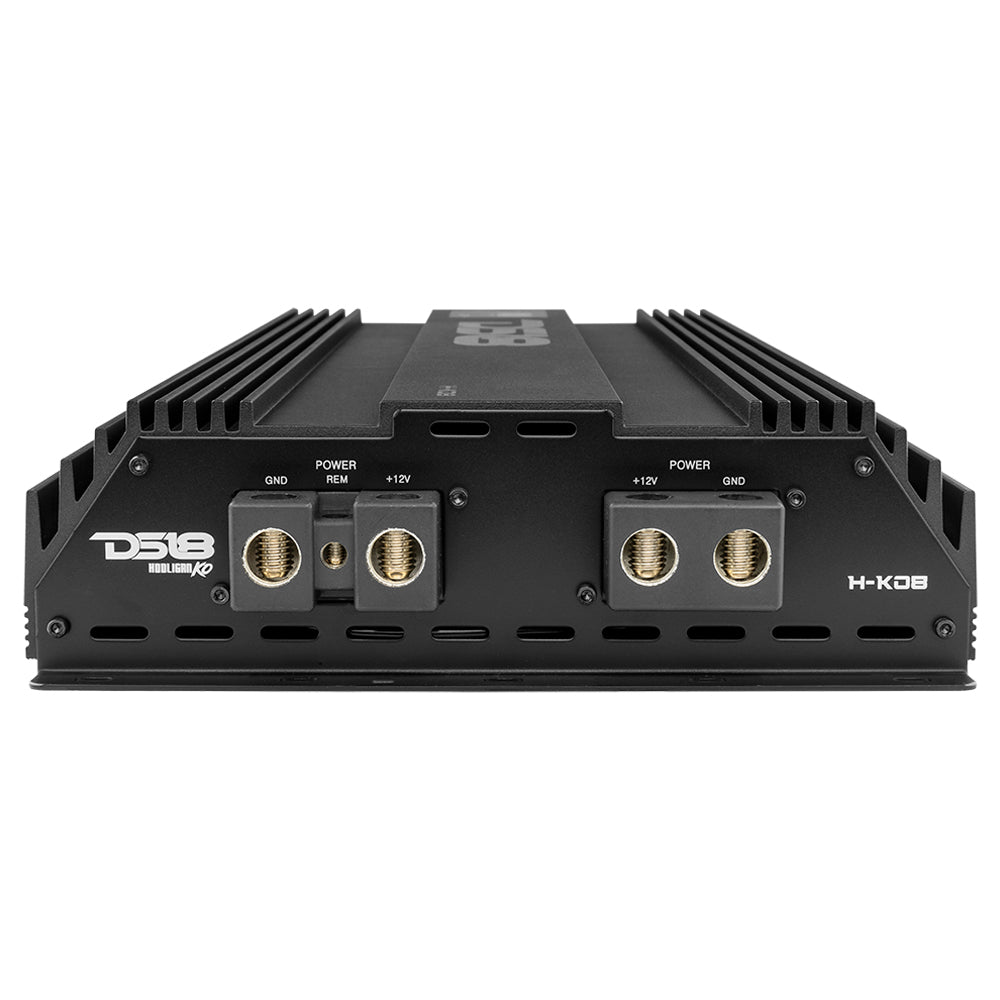 DS18 H-KO8 HOOLIGAN KO 1-Channel Amplifier with Voltmeter 8000 Watts Rms @ 1-Ohm Made In Korea