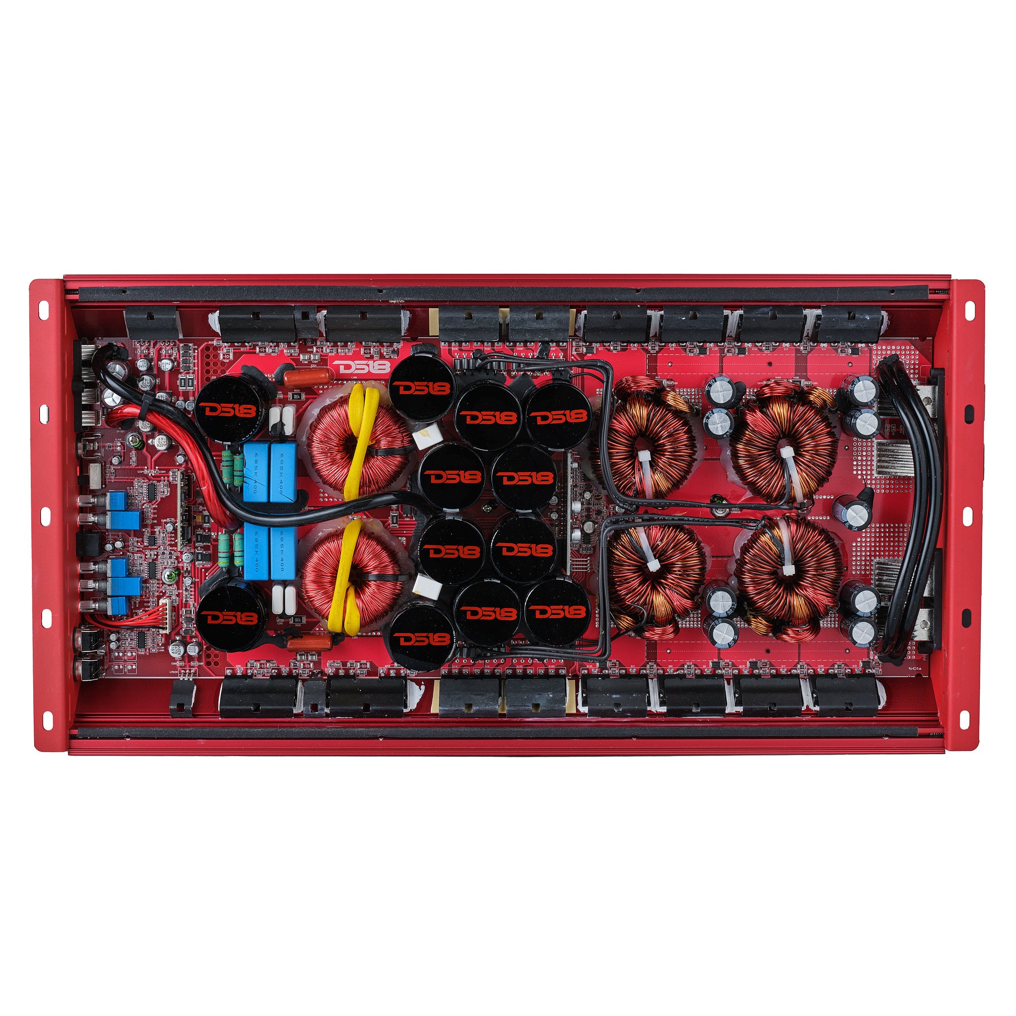 DS18 H-KO8/RD HOOLIGAN KO 1-Channel Amplifier with Voltmeter 8000 Watts Rms @ 1-Ohm Made In Korea