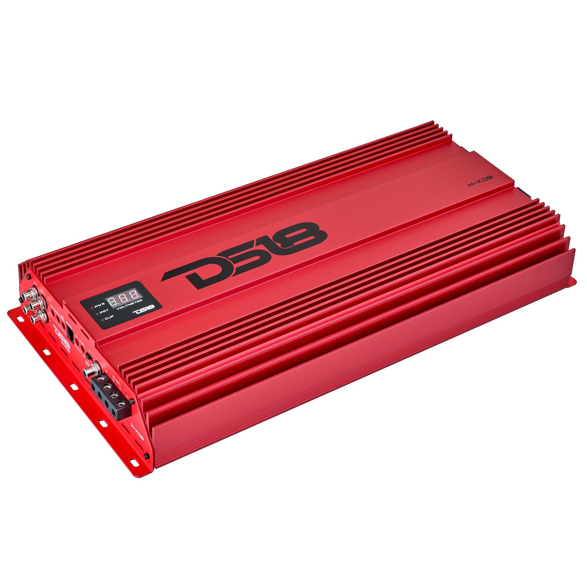 DS18 H-KO8/RD HOOLIGAN KO 1-Channel Amplifier with Voltmeter 8000 Watts Rms @ 1-Ohm Made In Korea