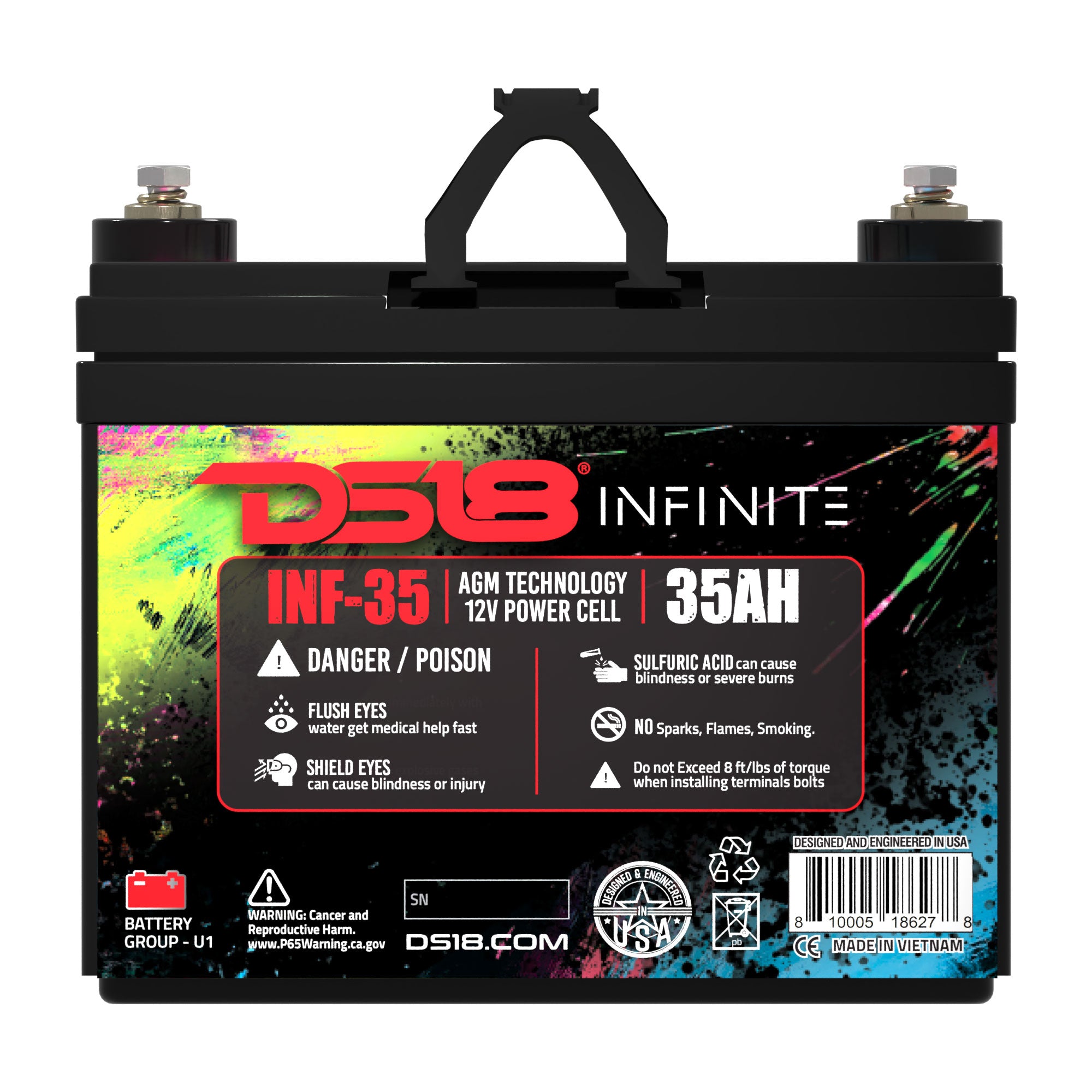 DS18 INF-35 INFINITE 35 AH AGM Power Cell 12 Volt Battery