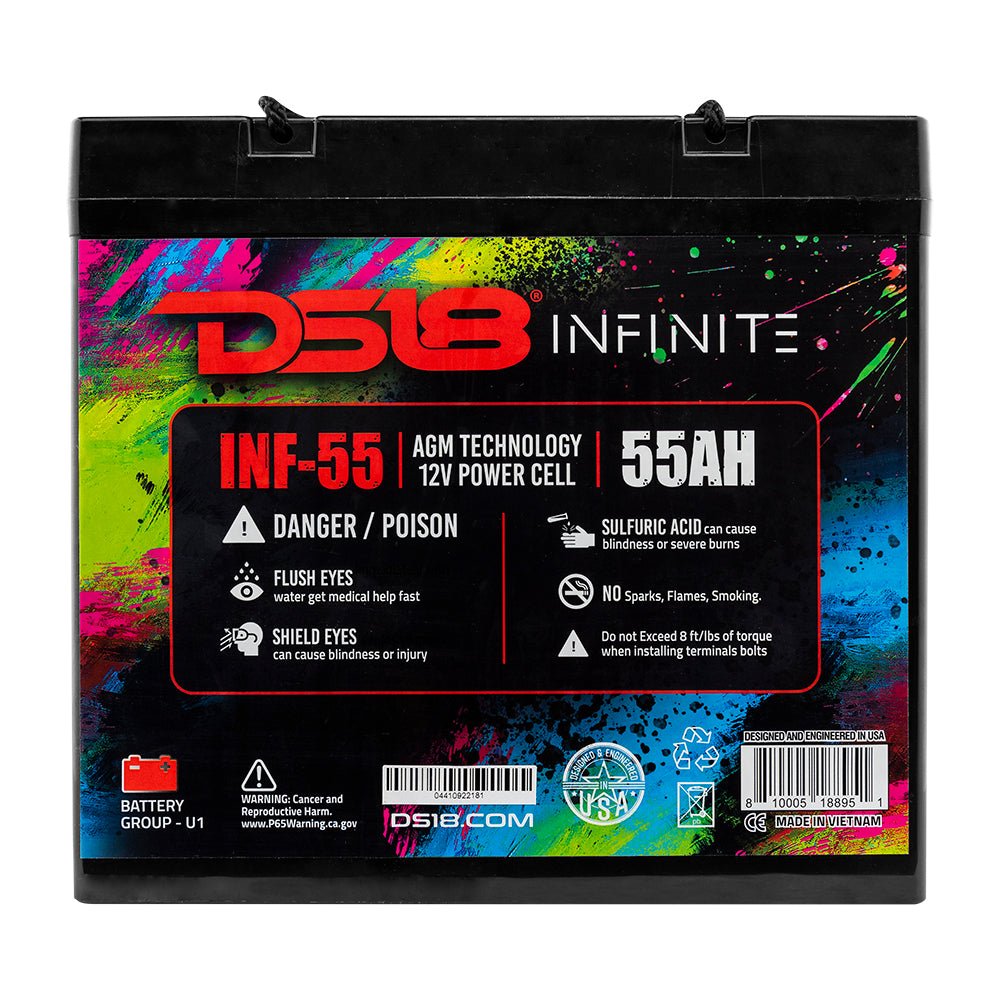 DS18 INF-55 INFINITE 55 AH AGM Power Cell 12 Volt Battery