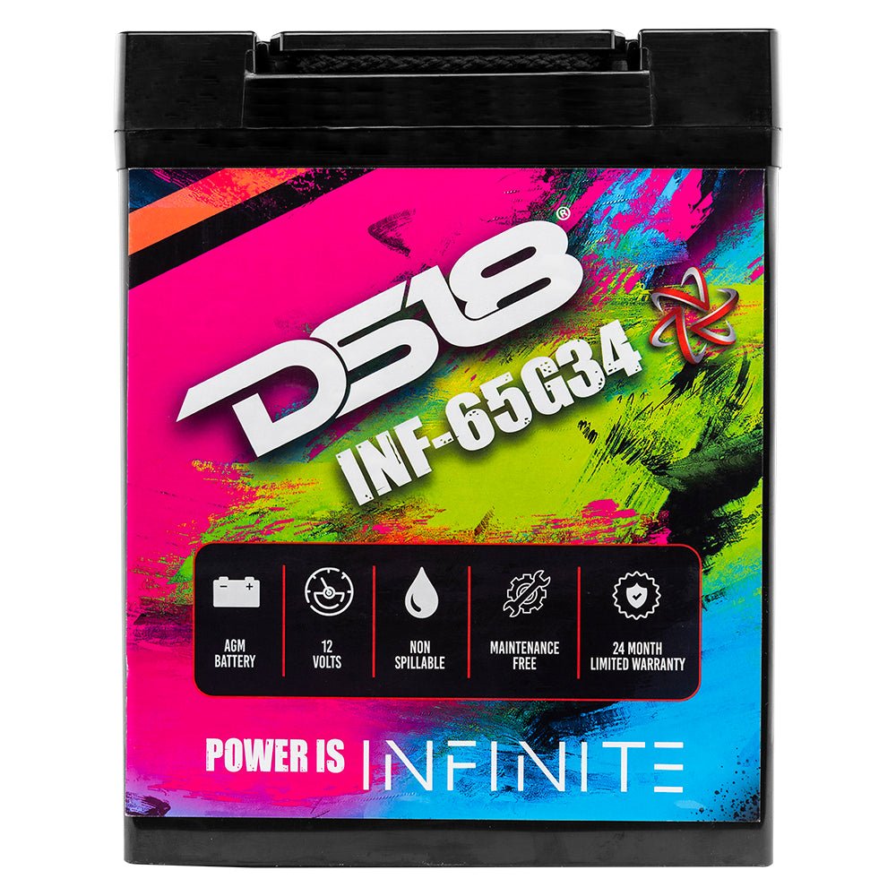 DS18 INF-65G34 INFINITE 65 AH AGM Group 34 Power Cell 12 Volt Battery