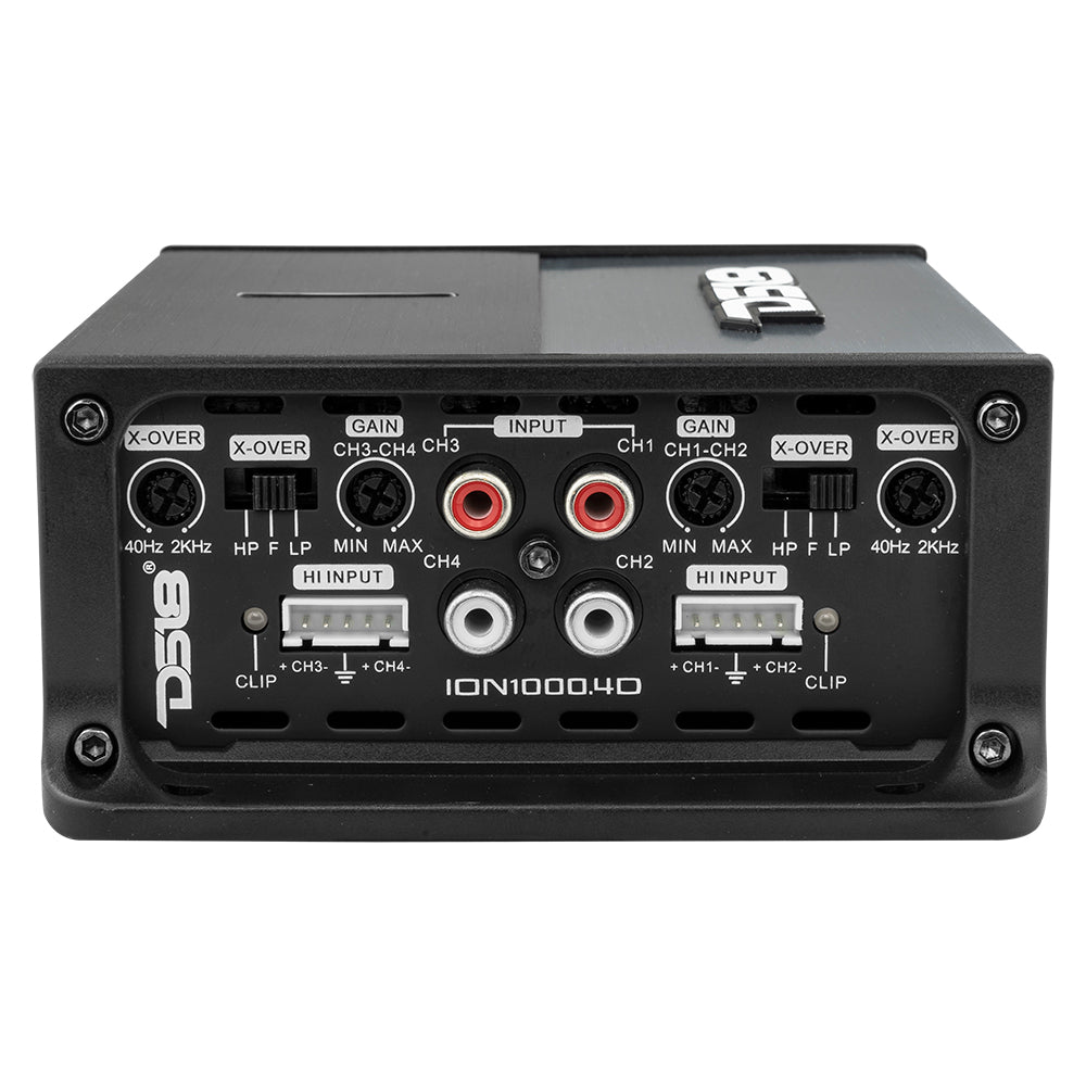 DS18 ION1000.4D ION Compact Full Range Class D 4-Channel Amplifier 4 x 150 Watts RMS @ 4-ohm
