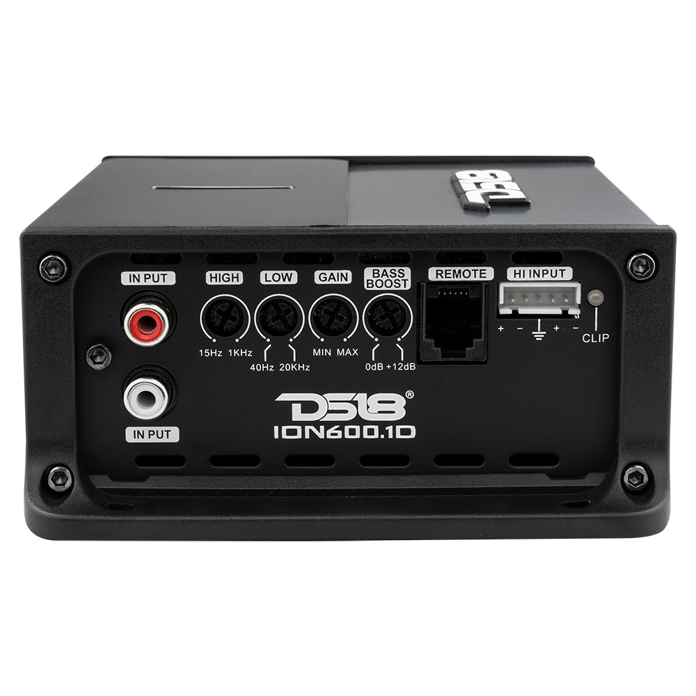 DS18 ION600.1D ION Compact Full Range 1 Channel Amplifier 600 Watts RMS @ 1-Ohm