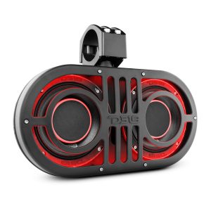 DS18 JVOCE Dual 6.5" Marine and Powersports PRO Roll Cage Sound Bar System with Built in LED RGB Lights450 Watts Rms ( 2 x PRO-HY6.4B Inclu…