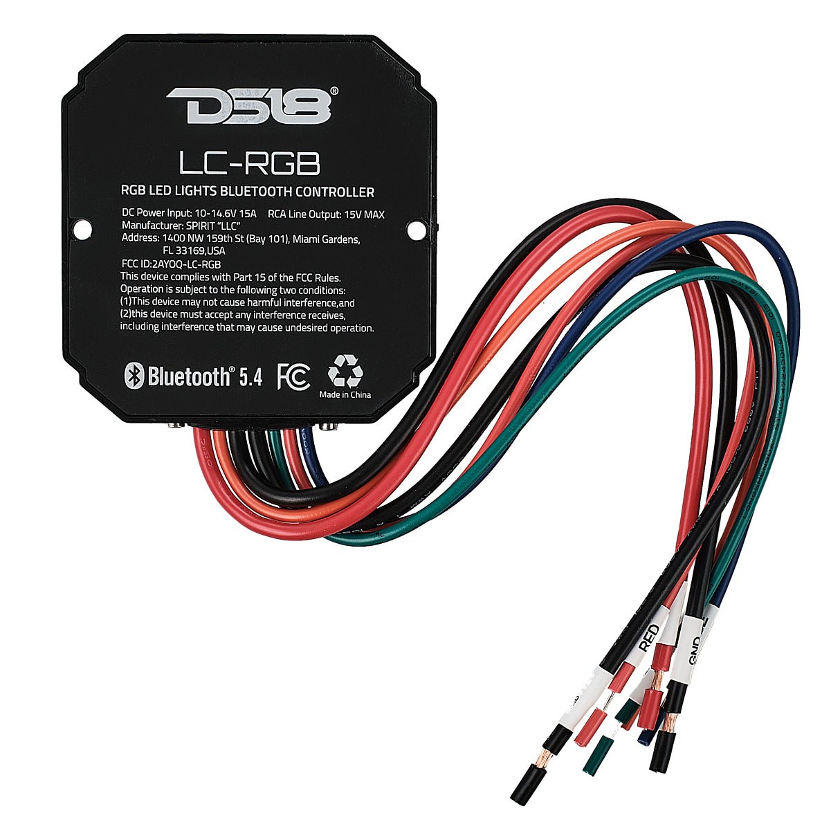 DS18 LC-RGB RGB-LED Lights Bluetooth 5.4 Controller | Water-Resistant IP66