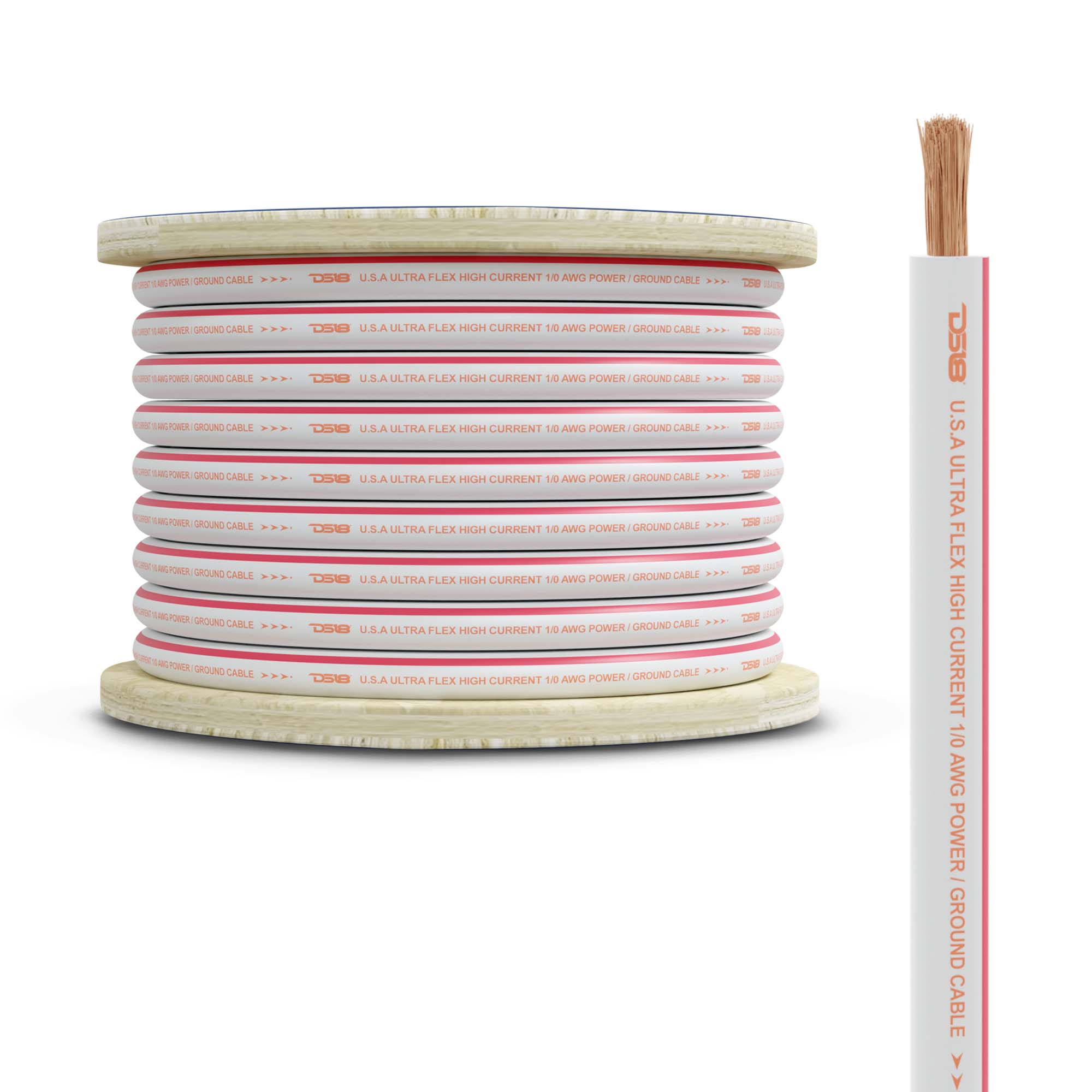 DS18 MOFC0GA25P 0-GA Marine Grade Tinned 100% Copper OFC Power Wire -25 Feet