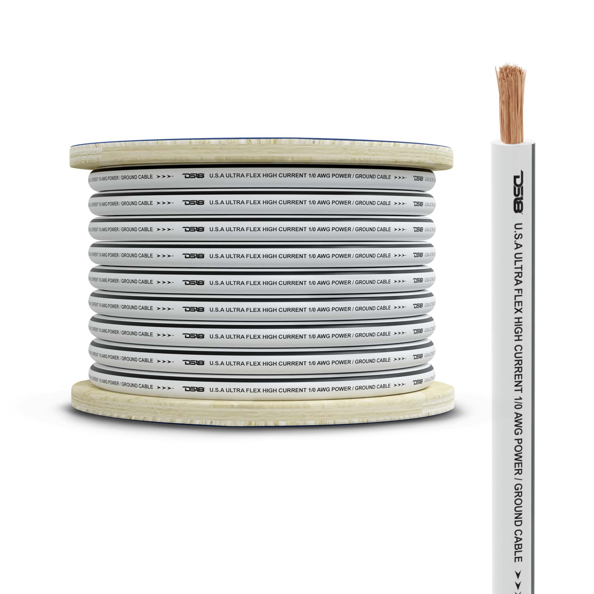 DS18 MOFC0GA25G 0-GA Marine Grade Tinned 100% Copper OFC Ground Wire -25 Feet