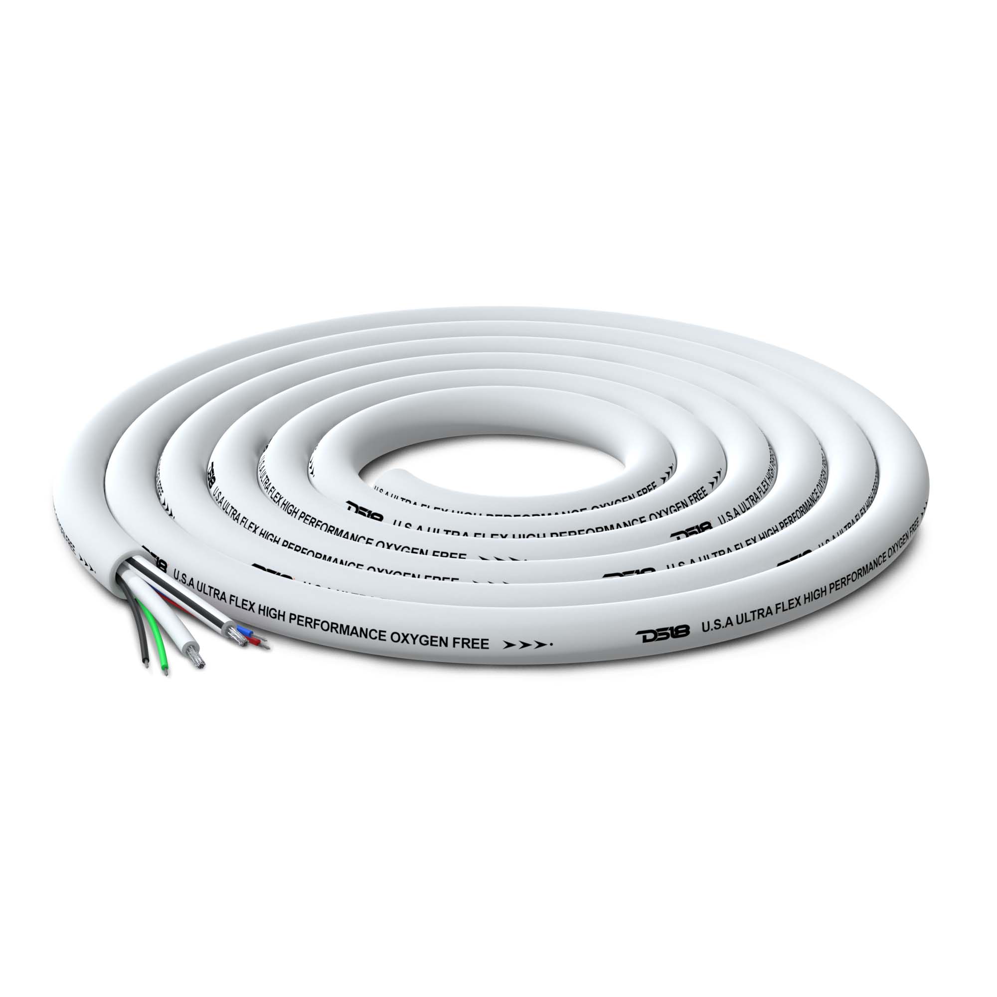 DS18 MOFC12/18GA-100SWRGB Marine Tinned OFC 18-GA Rgb Wires with 12-GA Speaker Wires 100 Feet