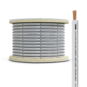 DS18 MOFC4GA50G 4-GA Marine Grade Tinned 100% Copper OFC Ground Wire -50 Feet