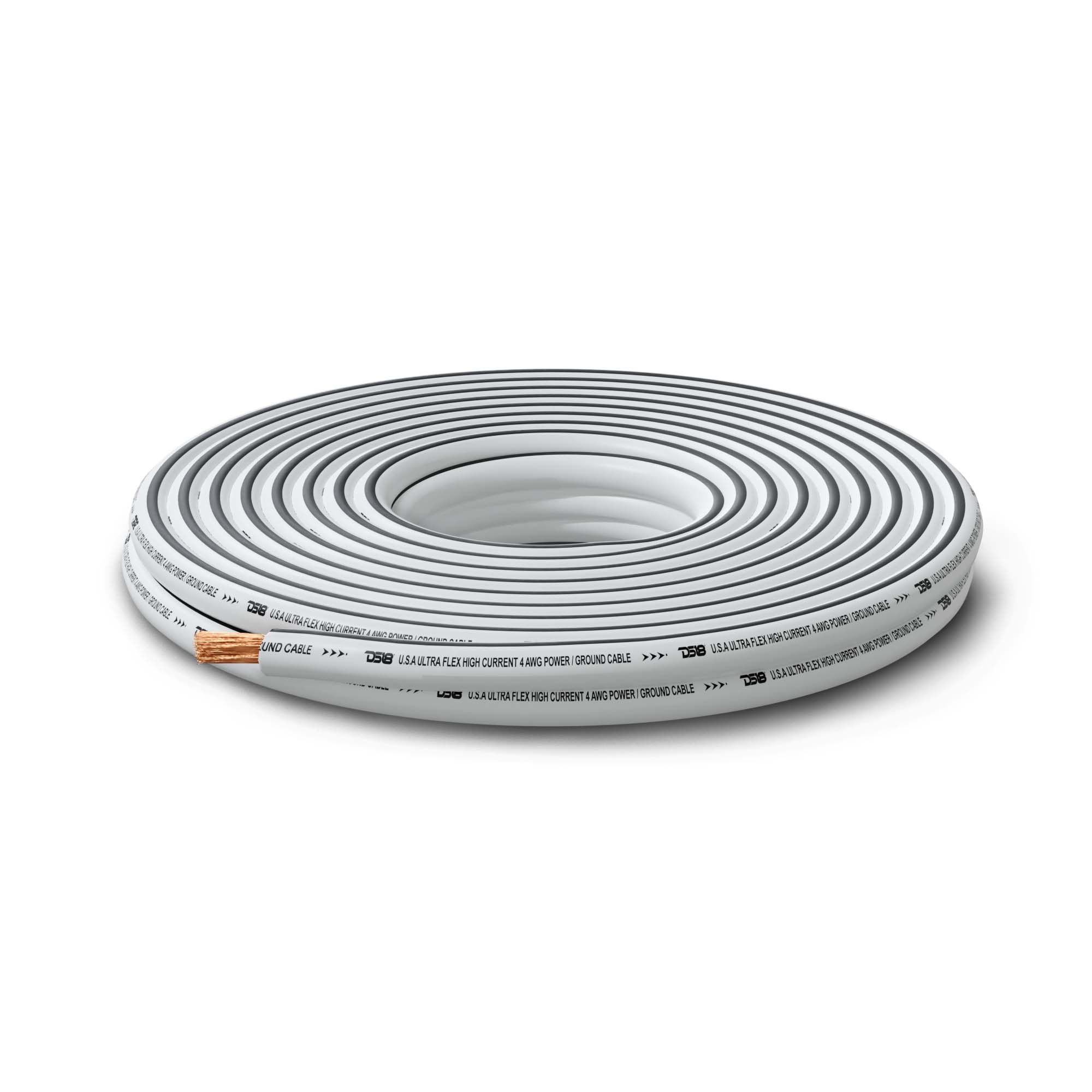 DS18 MOFC4GA50G 4-GA Marine Grade Tinned 100% Copper OFC Ground Wire -50 Feet