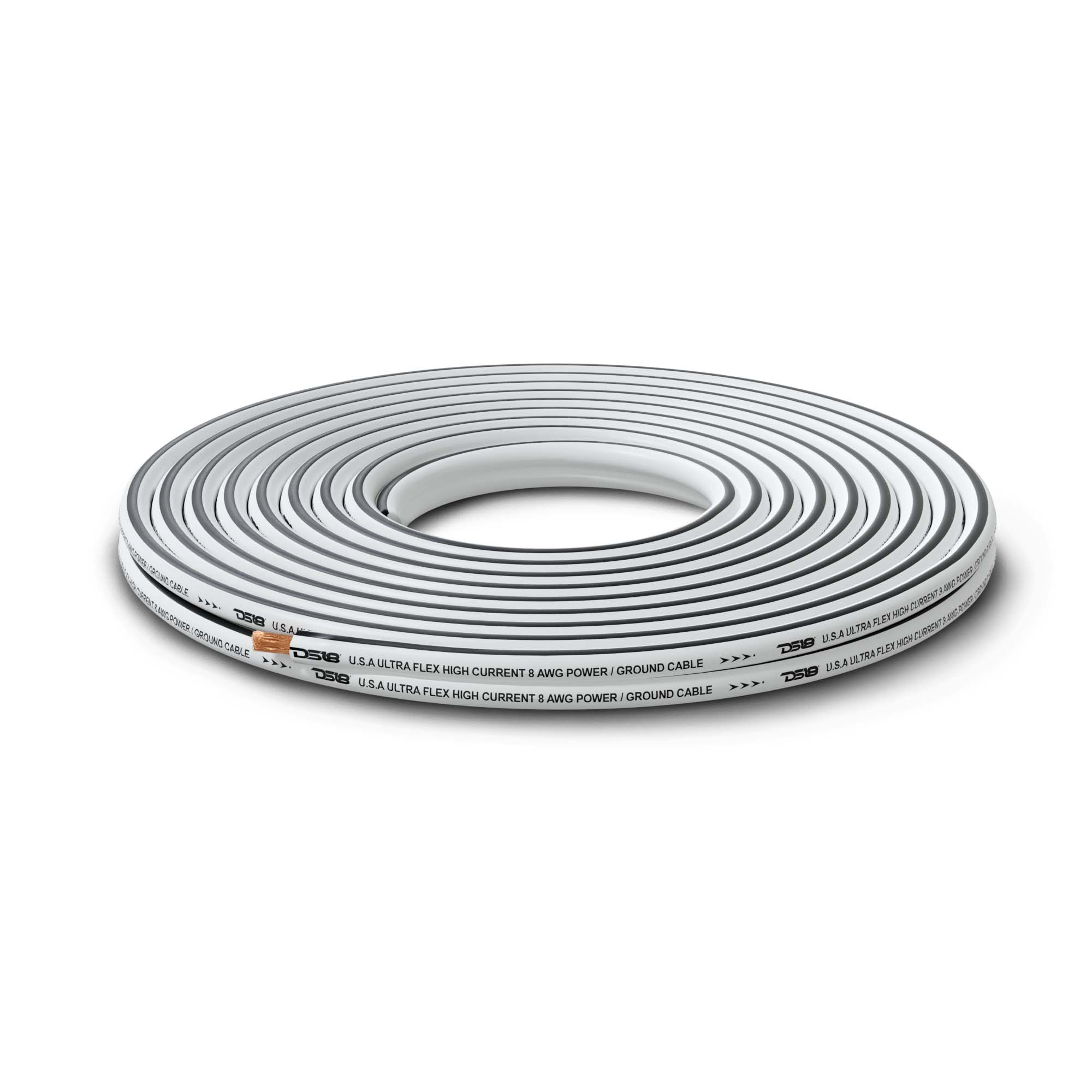 DS18 MOFC8GA100G 8-GA Marine Grade Tinned 100% Copper OFC Ground Wire -100 Feet