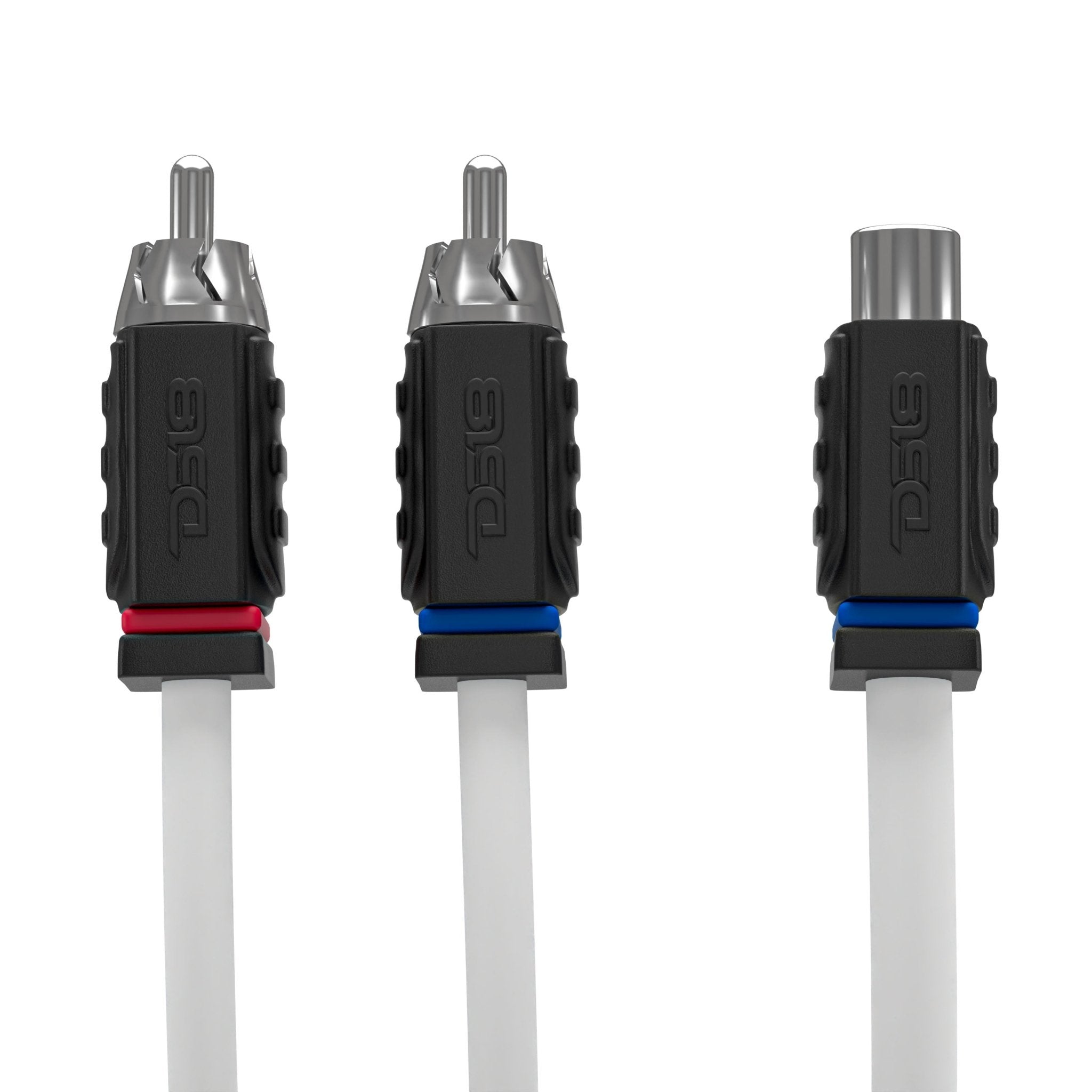 DS18 MOFCR-1F2M RCA Marine Grade Tinned 100% Copper OFC Y Connector 1 FEMALE to 2 MALE - WHITE