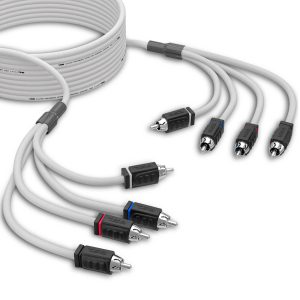 DS18 MOFCR-25FT.4CH RCA Marine Grade Tinned 100% Copper OFC 25 Feet / 4 Channel - WHITE