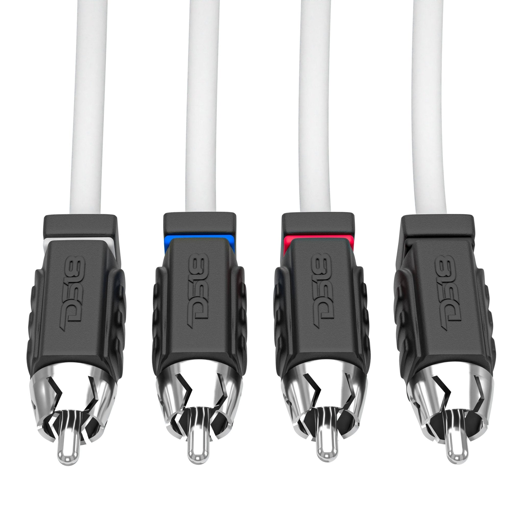 DS18 MOFCR-25FT.4CH RCA Marine Grade Tinned 100% Copper OFC 25 Feet / 4 Channel - WHITE