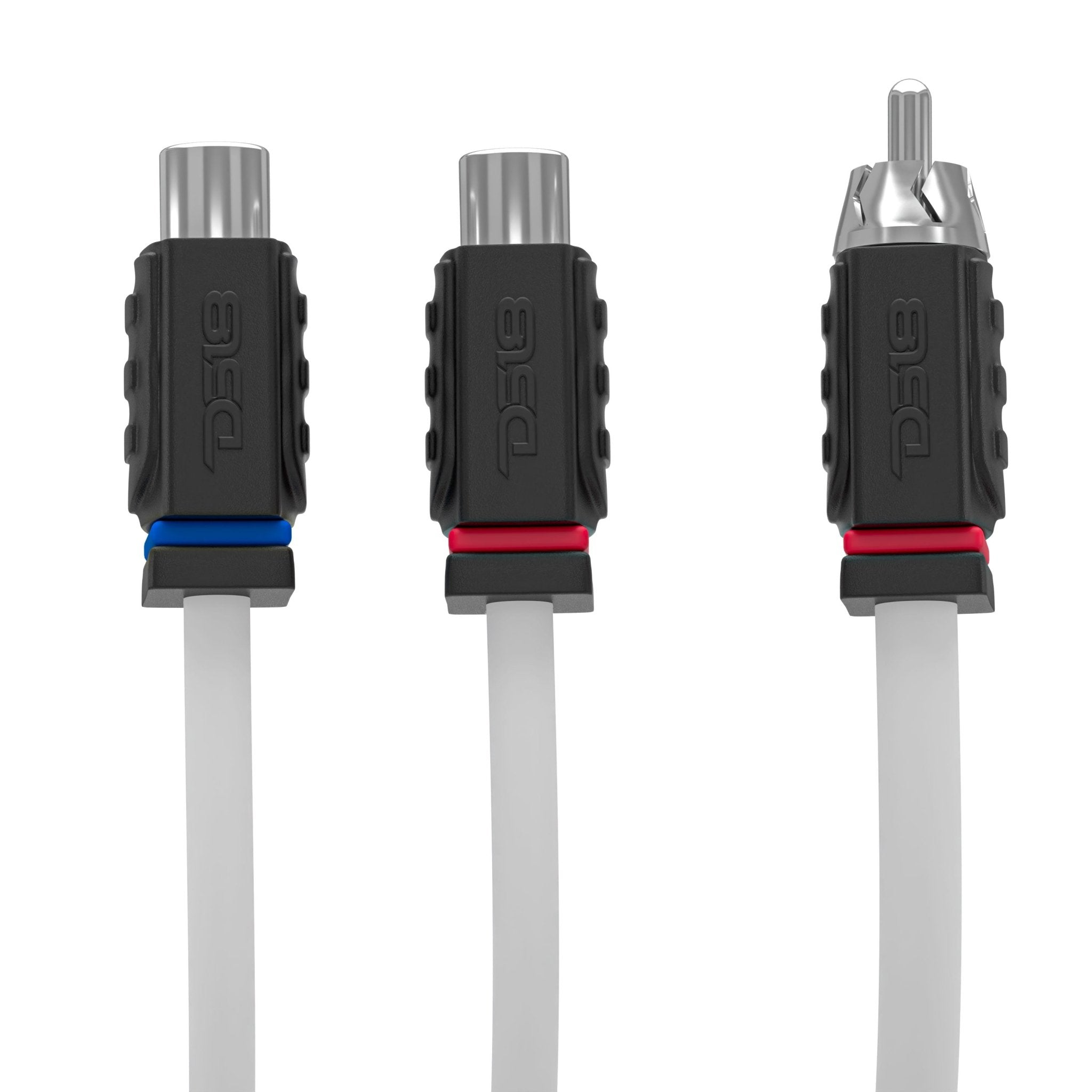 DS18 MOFCR-2F1M RCA Marine Grade Tinned 100% Copper OFC Y Connector 2 FEMALE to 1 MALE - WHITE