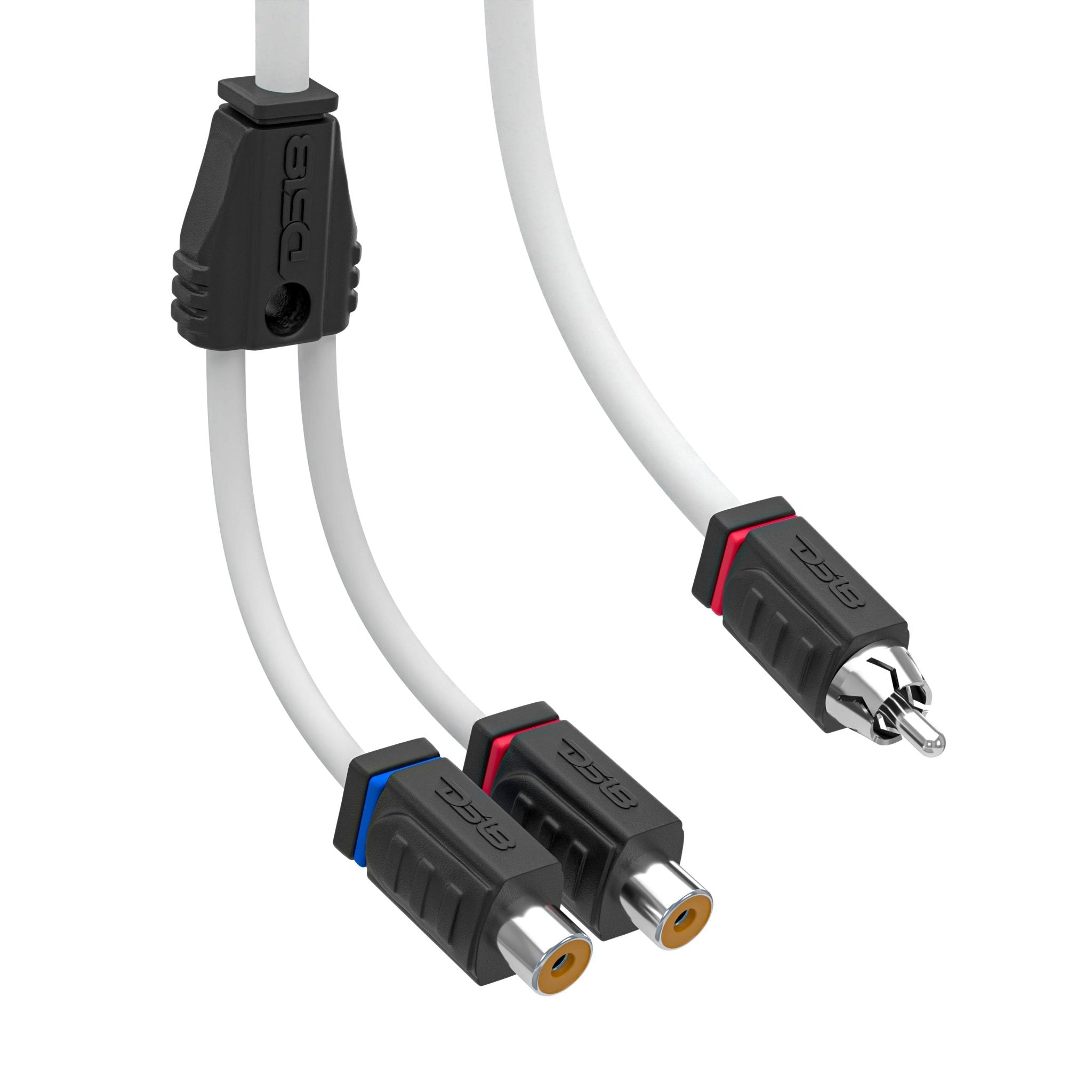 DS18 MOFCR-2F1M RCA Marine Grade Tinned 100% Copper OFC Y Connector 2 FEMALE to 1 MALE - WHITE