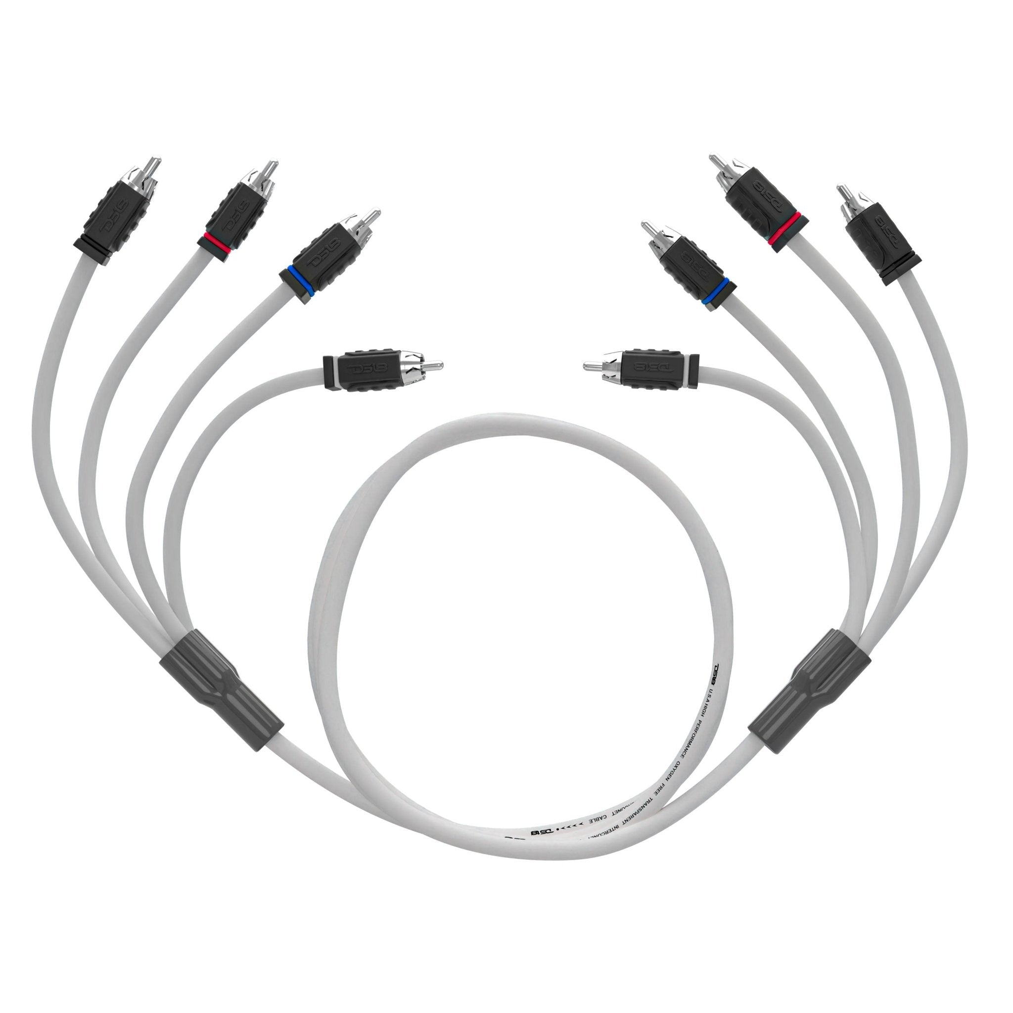 DS18 MOFCR-6FT.4CH RCA Marine Grade Tinned 100% Copper OFC 6 Feet / 4 Channel - WHITE