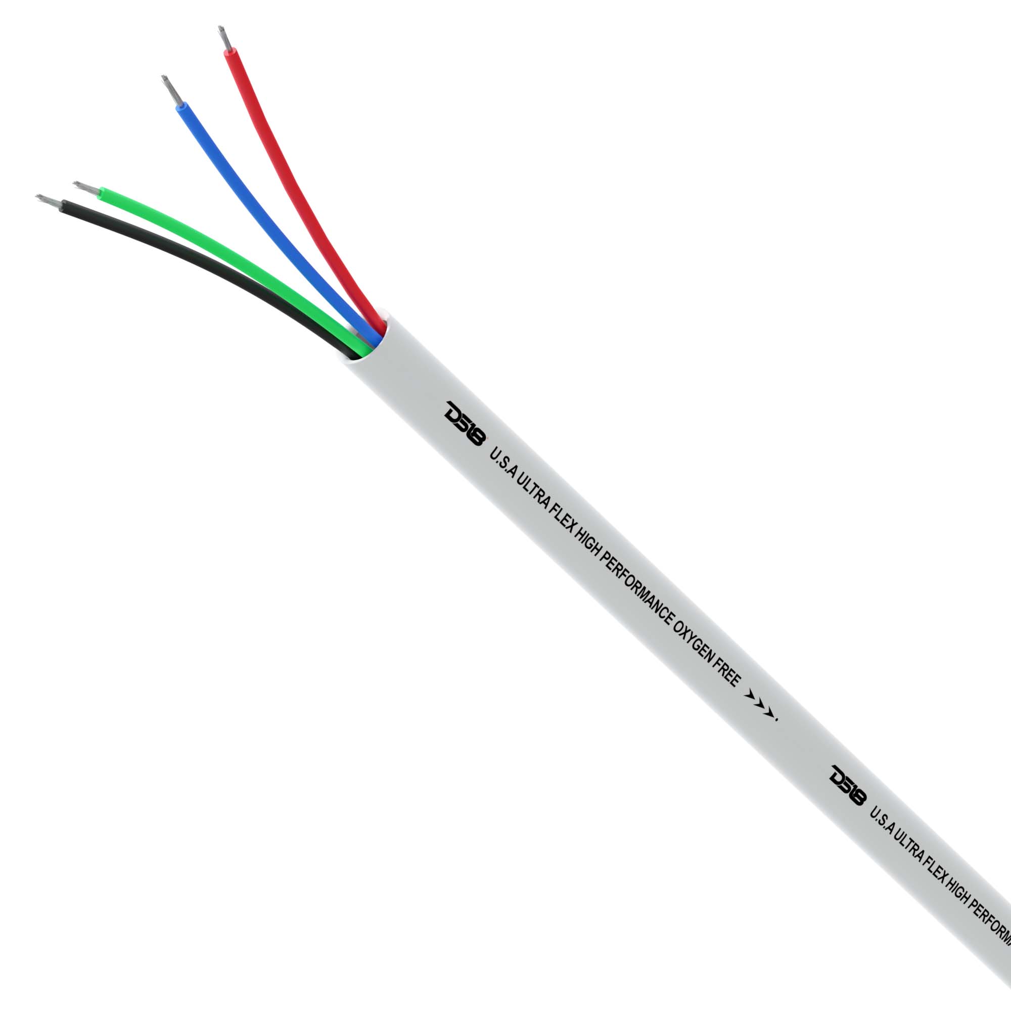 DS18 MRGB-18GA-100FT 18-GA Marine Tinned 100% Copper OFC LED RGB Wires -100 Feet