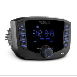 DS18 MRX2 Marine and Powersports Headunit 3" LCD screen , 2 Zones, 4 volts Output, BT, RDS 4X50 Watts