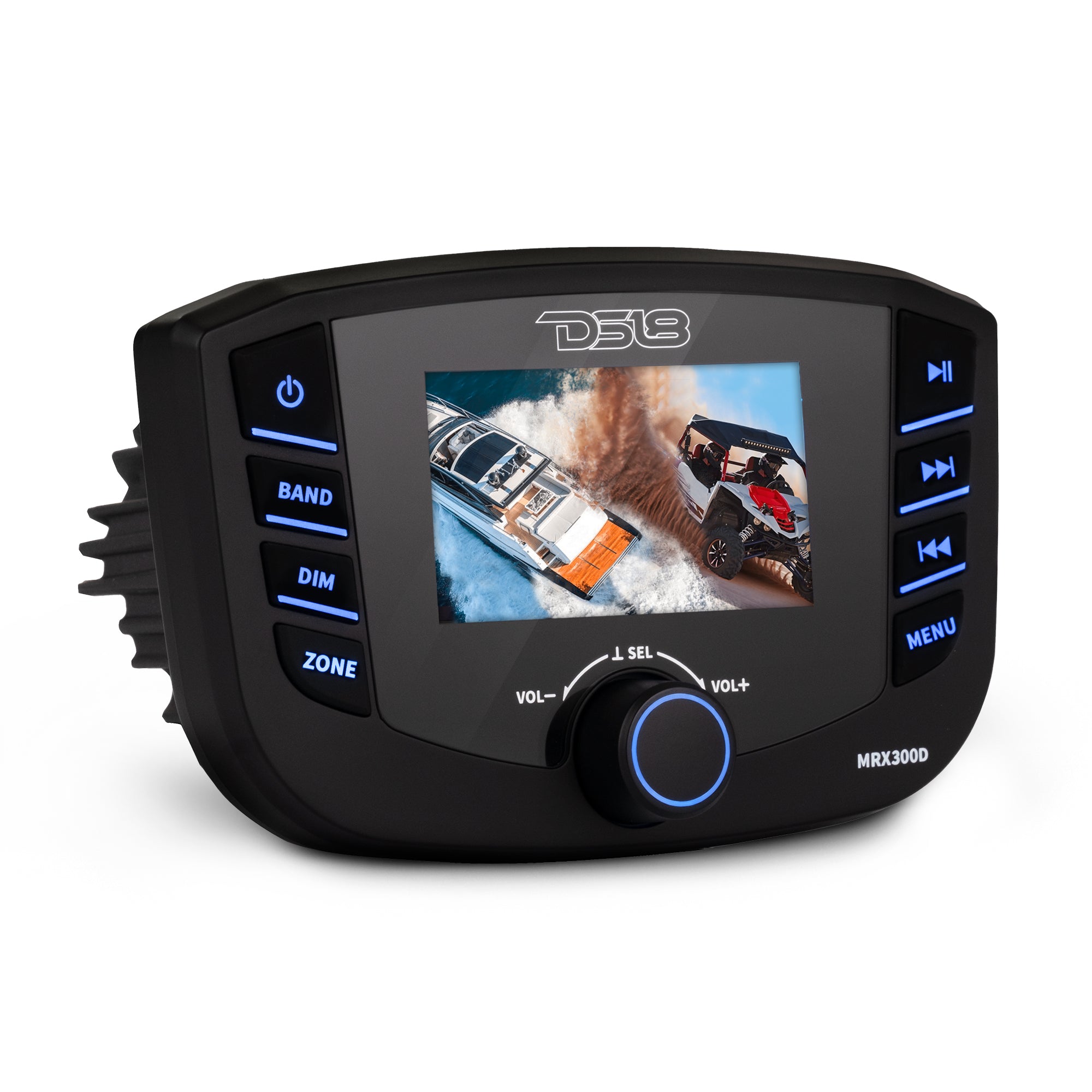 DS18 MRX300D Marine Headunit TFT screen , 3 Zones, 4 volts Output, Bluetooth, RDS 4X50 Watts With DAB+ for Europe