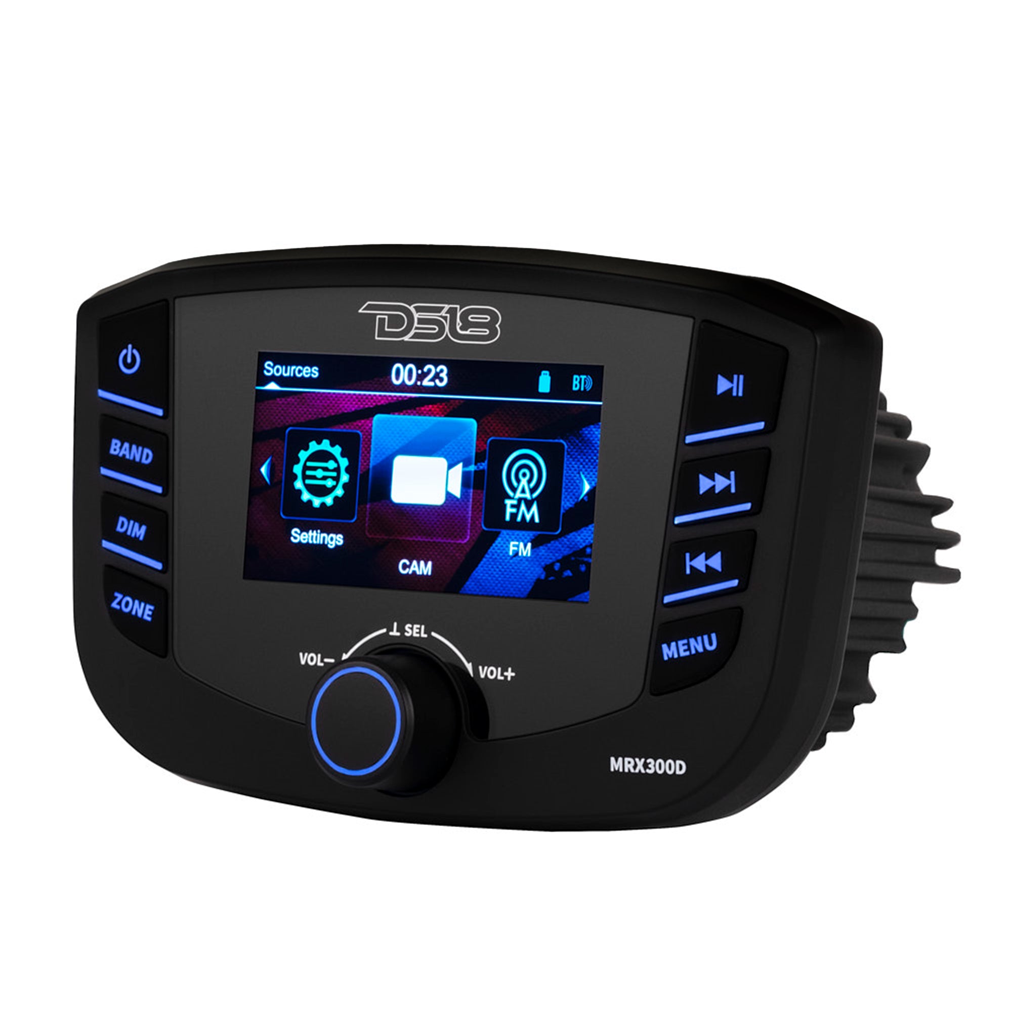 DS18 MRX300D Marine Headunit TFT screen , 3 Zones, 4 volts Output, Bluetooth, RDS 4X50 Watts With DAB+ for Europe