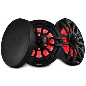 DS18 NXL-10/BK NXL 10" 2-Way Coaxial Marine Speaker with LED RGB Lights | 200W RMS 4-Ohm