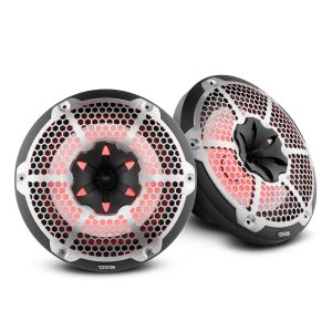 DS18 NXL-10M/BK NXL 10" 2-Way Coaxial Marine Speaker With LED RGB Lights 200 Watts Rms 4-Ohm