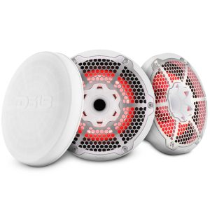 DS18 NXL-10MD/WH 10” Marine 2-Way Hybrid Speaker with RGB LED, Compression Driver and Neodymium Magnet | 450W RMS 4-Ohm