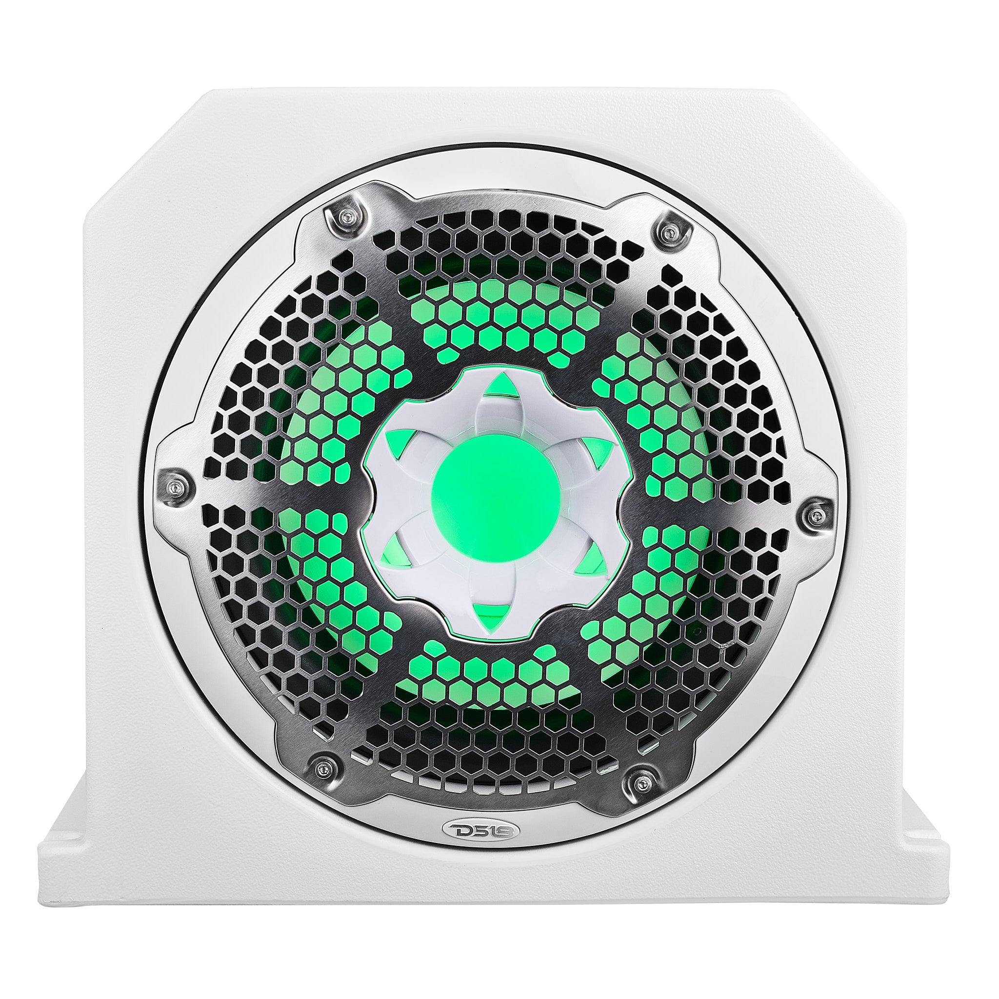 DS18 NXL-10SUBLD/W Dual 10" Marine Subwoofer Enclosure with 10" Passive Radiator and LED RGB Lights 350 Watts Rms 4-Ohm (NXL-10SUB Included…