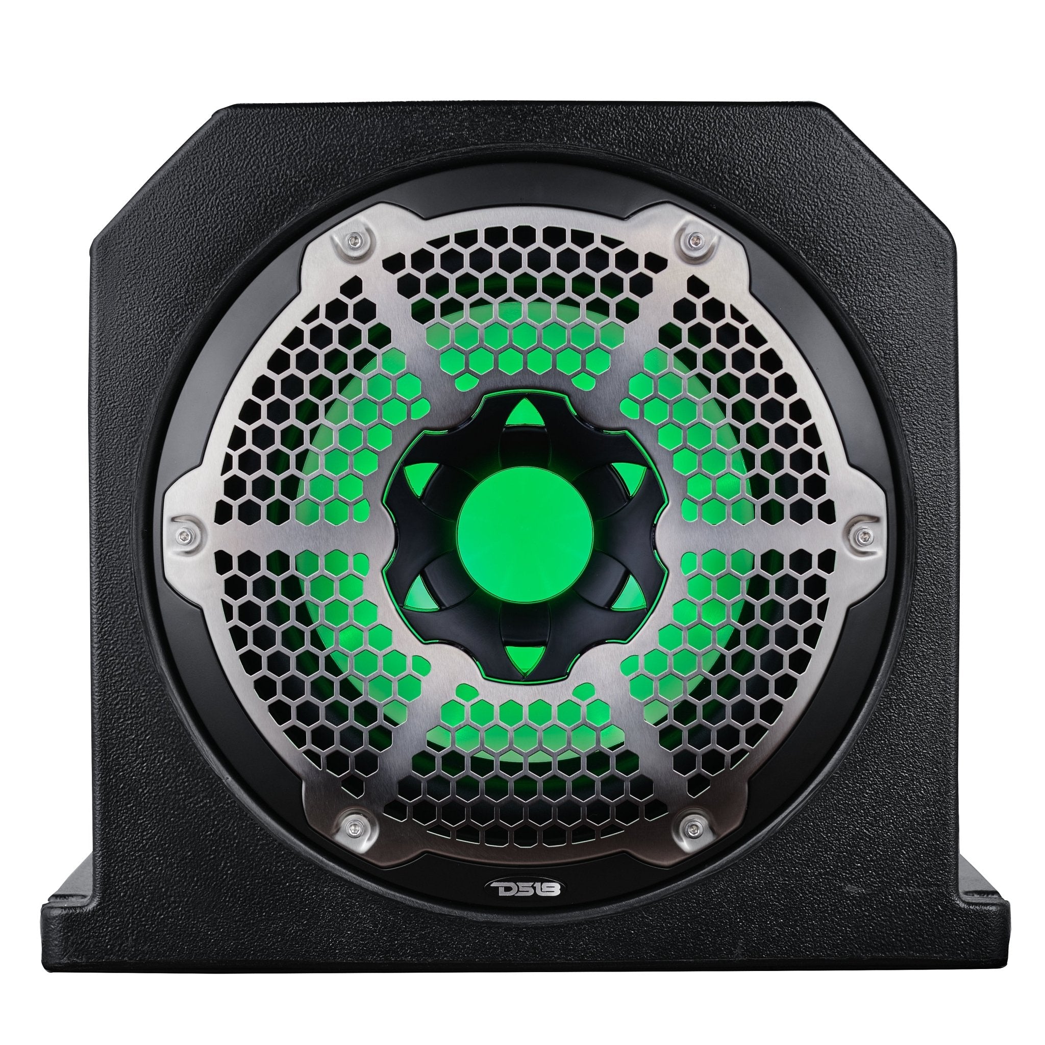 DS18 NXL-10SUBLD/W Dual 10" Marine Subwoofer Enclosure with 10" Passive Radiator and LED RGB Lights 350 Watts Rms 4-Ohm (NXL-10SUB Included…