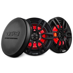 DS18 NXL-6/BK NXL 6.5" 2-Way Coaxial Marine Speaker with LED RGB Lights | 100W RMS 4-Ohm