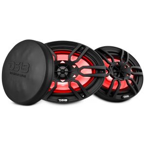 DS18 NXL-69/BK NXL 6x9" 2-Way Coaxial Marine Speaker with LED RGB Lights | 125W RMS 4-Ohm