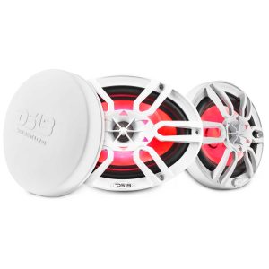 DS18 NXL-69/WH NXL 6x9" 2-Way Coaxial Marine Speaker with LED RGB Lights | 125W RMS 4-Ohm