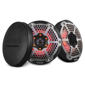 DS18 NXL-6M/BK NXL 6.5" 2-Way Coaxial Marine Speaker with RGB LED Lights 100 Watts Rms 4-Ohm